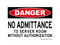 No Admittance To Server Room Without Authorization, DANGER Sign