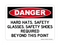 Hard Hats, Safety Glasses, Safety Shoes Required Beyond This Point, Danger Sign