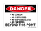 No Jewelry, Piercings, Exposed Cuts, Smoking Beyond This Point, OSHA Danger Sign, Danger Sign
