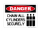 Chain All Cylinders Securely (Tanks Symbol), Danger Sign