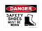 Safety Shoes Must Be Worn (PPE Symbol 2), Danger Sign