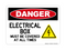 Do Not Use Electrical Equipment, Danger Sign