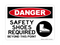 Safety Shoes Required Beyond This Point (PPE Symbol 2), Danger Sign