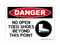 No Open Toed Shoes Beyond This Point (PPE Symbol 3), Danger Sign
