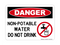 Non-Potable Water Do Not Drink (No Water Symbol)