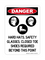 Hard Hats, Safety Glasses, Closed Toe Shoes Required Beyond This Point (PPE Symbols), Danger Sign