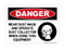 Wear Dust Mask And Operate Dust Collector When Using This Equipment (Right PPE Symbol), Danger Sign