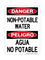Non-Potable Water English/Spanish, Danger Sign