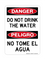 Do Not Drink The Water English/Spanish, Danger Sign