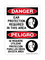 Ear Protection Required In This Area English/Spanish (PPE Symbol), Danger Sign