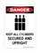 Keep All Cylinders Secured And Upright (Chained Tanks Symbol), Danger Sign
