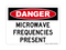 Microwave Frequencies Present, Danger Sign