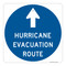 Hurricane Evacuation Route, Emergency Road Sign