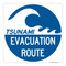 Tsunami Evacuation Route, Emergency Road Sign