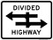 Divided Highway Crossing, Divided Highway Sign