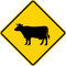 Cattle Crossing, Warning Sign