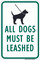 All Dogs Must Be Leashed, Property Sign