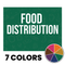 Food Distribution (Arrow) - Yard Sign 7 Colors