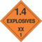 Hazard Class 1.4 Explosives, Hazmat Placard
