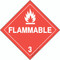 Hazard Class 3 Flammable, Hazmat Placard