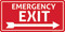 Emergency Exit (Arrow), Safety Sign