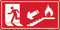 In Case Of Fire Use Stairs Symbol, Safety Sign