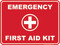 Emergency First Aid Kit, First Aid Sign