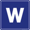 "Women (W)", Restroom Sign