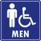 Men's, Handicap Accessible, Restroom Sign