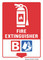 Fire Extinguisher Sign - Class B (Flammable Liquids), Fire Safety Sign 10"x14"