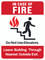 In Case of Fire: Elevators Shall Not Be Used - Use Marked Exit Stairways, Fire Safety