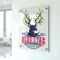 Example of a professional Vertical custom acrylic sign for "Blue Stag Landscaping".