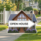 "Open House" - Real Estate Sign - 24"x18" In White & Black
