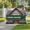 "Open House" - Real Estate Sign - 24"x18" In Green & Gold