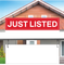 "Just Listed" - Real Estate Riders 24" x6 ".