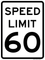 Speed Limit 60 MPH, MUTCD Sign, 48"x60"
