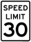 Speed Limit 30 MPH, MUTCD Sign, 24"x30", 30"x36"