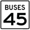 Buses Speed Limit 45 MPH, MUTCD Sign,  24"x 24"
