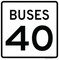 Buses Speed Limit 40 MPH, MUTCD Sign,  24"x 24"
