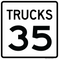 Trucks Speed Limit 35 MPH, MUTCD Sign