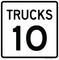Trucks Speed Limit 10 MPH, MUTCD Sign