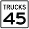 Trucks Speed Limit 45 MPH, MUTCD Sign