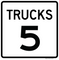 Trucks Speed Limit 5 MPH, MUTCD Sign
