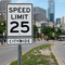 Example of To Citywide plaque with Speed Limit sign, R2-5aP