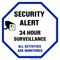 Security Alert Home Security II, 24 Hour Surveillance Sign