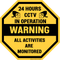 Warning CCTV In Operation, 24 Hour Surveillance Sign