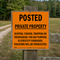 Example of Posted Private Property - Hunting, Fishing, Trapping Or Trespassing Strictly Forbidden, Orange Warning Sign