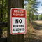 Example of Private Property - No Hunting Allowed, Property Sign