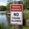 Example of Private Property - No Fishing Allowed, Property Sign