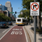 Movement Prohibition, Vehicle Exception (1 line), MUTCD Lane  and Turn Control , R3-1d 24"x36", 36"x54"